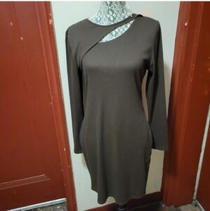 Wild Fable Women's Longsleeve Brown Midi Dress Size XXL